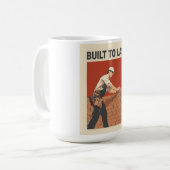 Built To Last Mason Construction Worker Art - Prof コーヒーマグカップ (正面左)