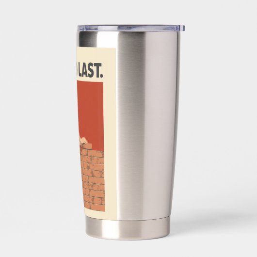Built To Last Mason Construction Worker Art - Prof 保温保冷タンブラー (左面)