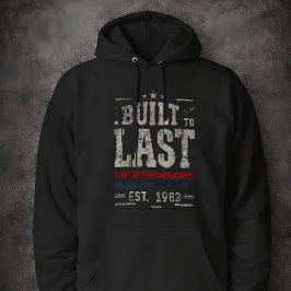 Built to Last Vintage 1983 Distressed Typography R パーカ