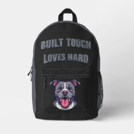 Built Tough Pit Bull - Bully Dog Lover プリントバックパック
