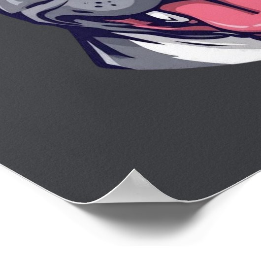 Built Tough Pit Bull - Bully Dog Lover Graphic Art ポスター (角)