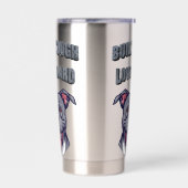 Built Tough Pit Bull - Bully Dog Lover Graphic Art 保温保冷タンブラー (左面)