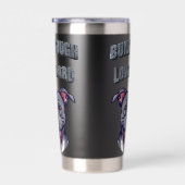 Built Tough Pit Bull - Bully Dog Lover Graphic Art 保温保冷タンブラー (右面)