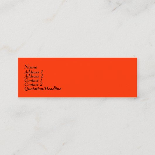 Buisiness小型カード スキニー名刺 (正面)