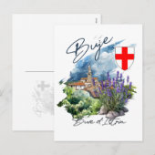 Buje Croatia シーズンポストカード (正面/裏面)