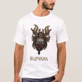 Bujinkan Samurai Mask Glowing Eyes Graphic Tee Tシャツ (正面)
