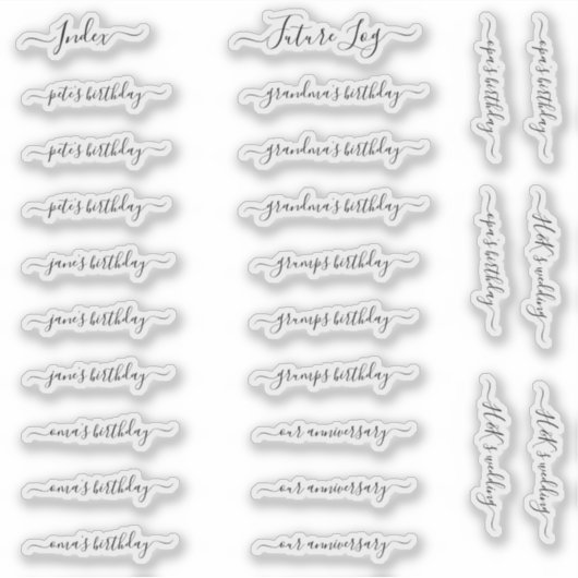 BuJoイベントカスタムシール – Med – 透明 シール (正面)