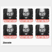 Buju Rastafari Rasta Bless One Love Roots Sticker  スクエアシール (シート)