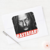 Buju Rastafari Rasta Bless One Love Roots Sticker  スクエアシール (封筒)