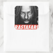 Buju Rastafari Rasta Bless One Love Roots Sticker  スクエアシール (バッグ)