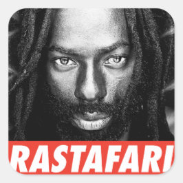 Buju Rastafari Rasta Bless One Love Roots Sticker  スクエアシール