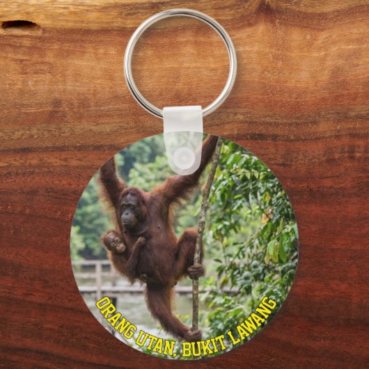 Bukit Lawang Sumatra Orangutan Jungle Keychain キーホルダー (裏面)