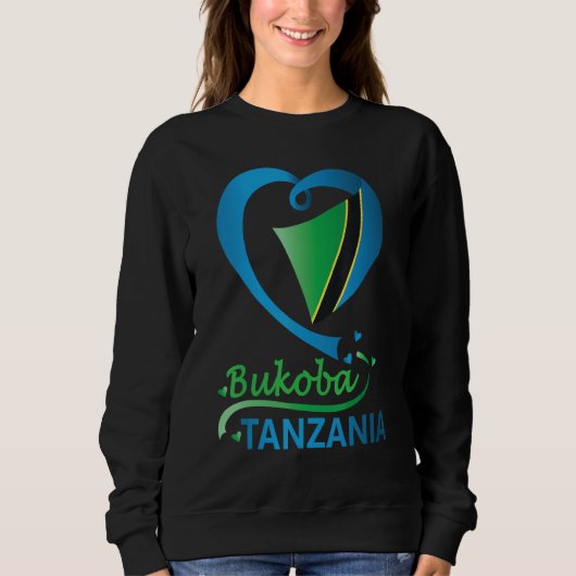 Bukoba Tanzania Flag Tanzanian Men Women スウェットシャツ (正面)
