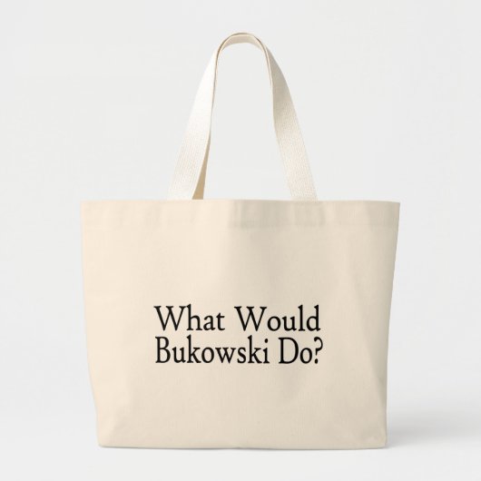 Bukowskiする何が ラージトートバッグ (正面)