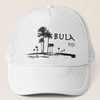 Bula Fiji Palm Treeグラフィック キャップ