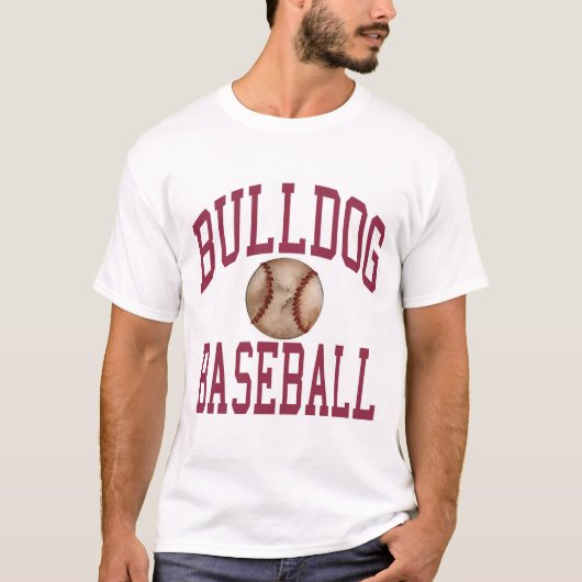 Buldogの野球の完全なデザイン Tシャツ (正面)