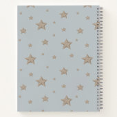 Bule Hot Air Balloon Baby Shower Guest Book ノートブック (裏面)