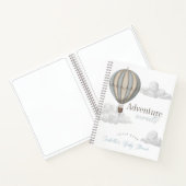 Bule Hot Air Balloon Baby Shower Guest Book ノートブック (内部)