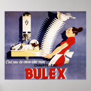 BULEXベルギー給湯機ヴィンテージ広告 ポスター