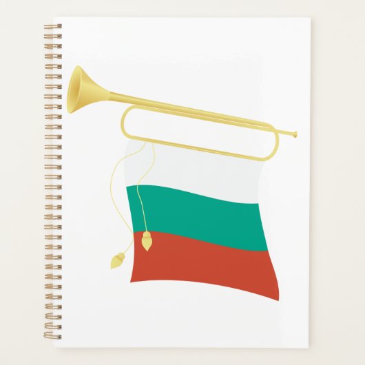 Bulgarian Flag and Bugle プランナー手帳 (正面)