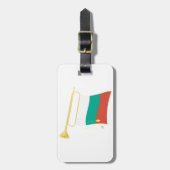 Bulgarian Flag and Bugle ラゲッジタグ (正面縦)