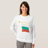 Bulgarian Flag and Bugle Tシャツ (正面フル)