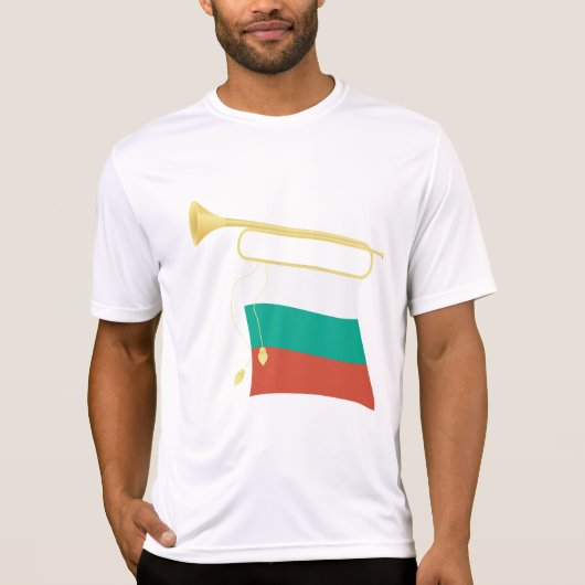 Bulgarian Flag and Bugle Tシャツ (正面)