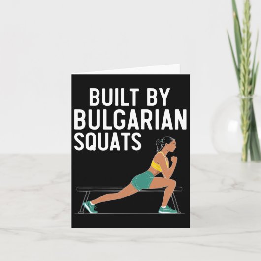 Bulgarian Squat Exercise Bodybuilding Fitness Work カード (正面)