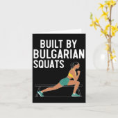 Bulgarian Squat Exercise Bodybuilding Fitness Work カード (黄色い花)