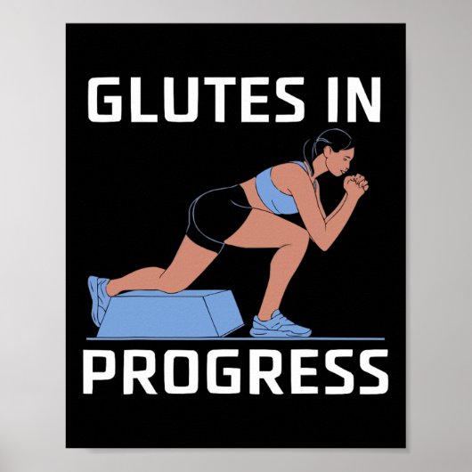 Bulgarian Squat Exercise Bodybuilding Fitness Work ポスター (正面)