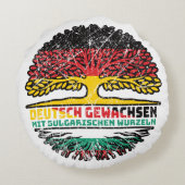 Bulgarisch Deutsch Deutschland Baum ラウンドクッション (裏面)