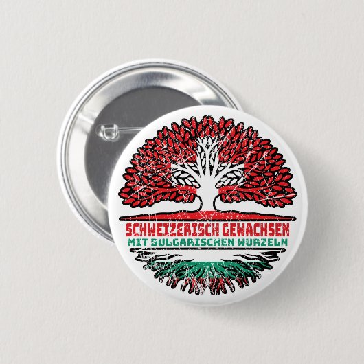 Bulgarisch Schweizer Schweiz Baum Wurzel 缶バッジ (正面&裏面)