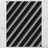 Bulk B&W Diagonal Stripes Scrapbook Pages チラシ (正面)
