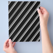 Bulk B&W Diagonal Stripes Scrapbook Pages チラシ (手)