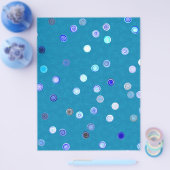Bulk - Blue Twisty Polka Dot Spiral Scrap Paper チラシ (シングル)