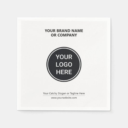 Bulk Catering Corporate Logo Branded Event Supply  スタンダードカクテルナプキン (正面)