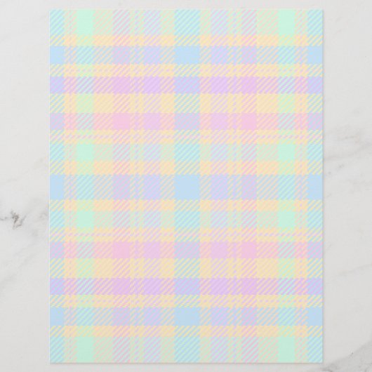 Bulk - Easter Pastel Plaid Scrapbook Paper チラシ (正面)