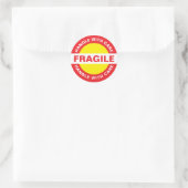 Bulk Fragile Stickers (Handle with Care) ラウンドシール (バッグ)