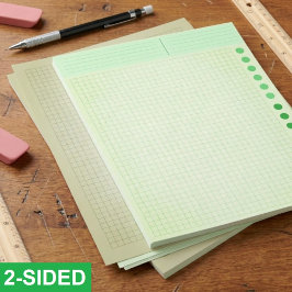 Bulk Green Blank Grid Papers (Ruled Inch Squares) レターヘッド