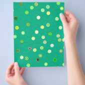 Bulk - Green Twisty Polka Dot Spiral Scrap Paper チラシ (手)