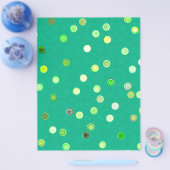 Bulk - Green Twisty Polka Dot Spiral Scrap Paper チラシ (シングル)