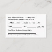 Bulk Officeアポイントメントのアラーム名刺 予約カード (正面)