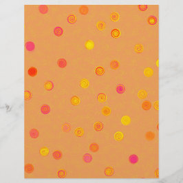 Bulk - Orange Twisty Polka Dot Spiral Scrap Paper チラシ