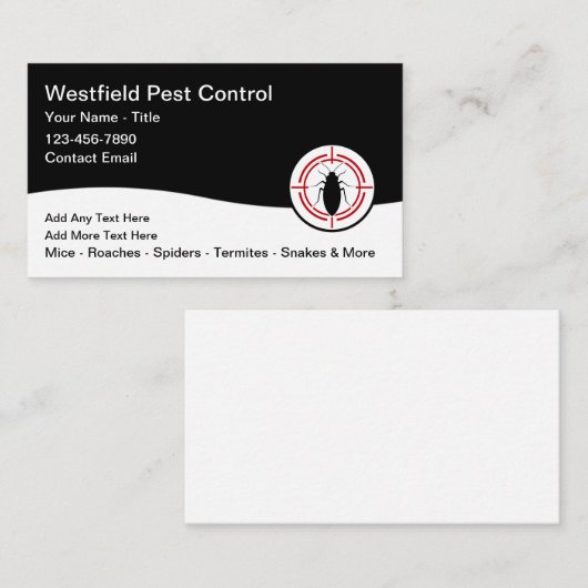 Bulk Pest Control Business Card Template 名刺 (正面/裏面)