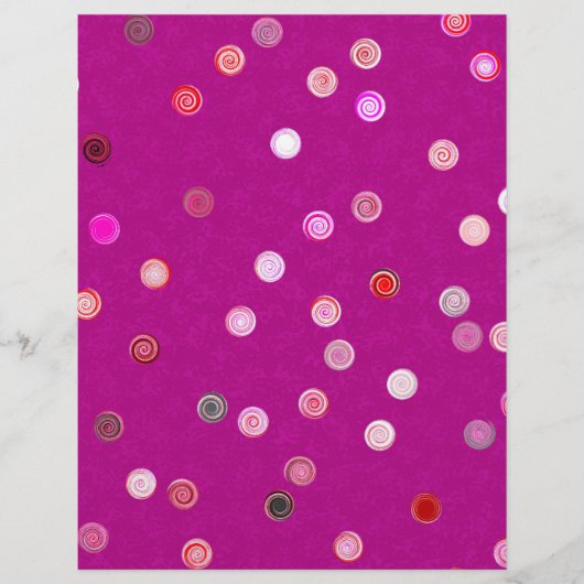 Bulk - Pink Twisty Polka Dot Spiral Scrap Paper チラシ (正面)