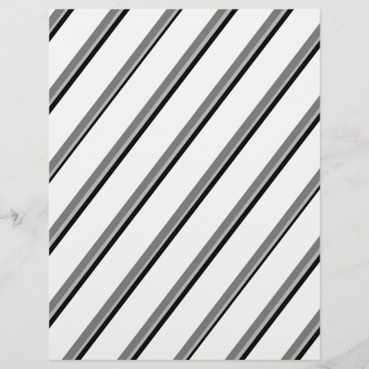 Bulk W&B Diagonal Stripes Scrapbook Pages チラシ (正面)