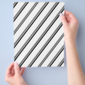 Bulk W&B Diagonal Stripes Scrapbook Pages チラシ (手)