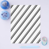 Bulk W&B Diagonal Stripes Scrapbook Pages チラシ (シングル)
