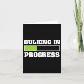 Bulking In Progress Funny Weightlifting Bodybuildi カード (正面)