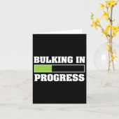 Bulking In Progress Funny Weightlifting Bodybuildi カード (黄色い花)